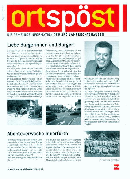 ortspöst 09/ 2011 - Mitteilungen der SPÖ Lamprechtshausen