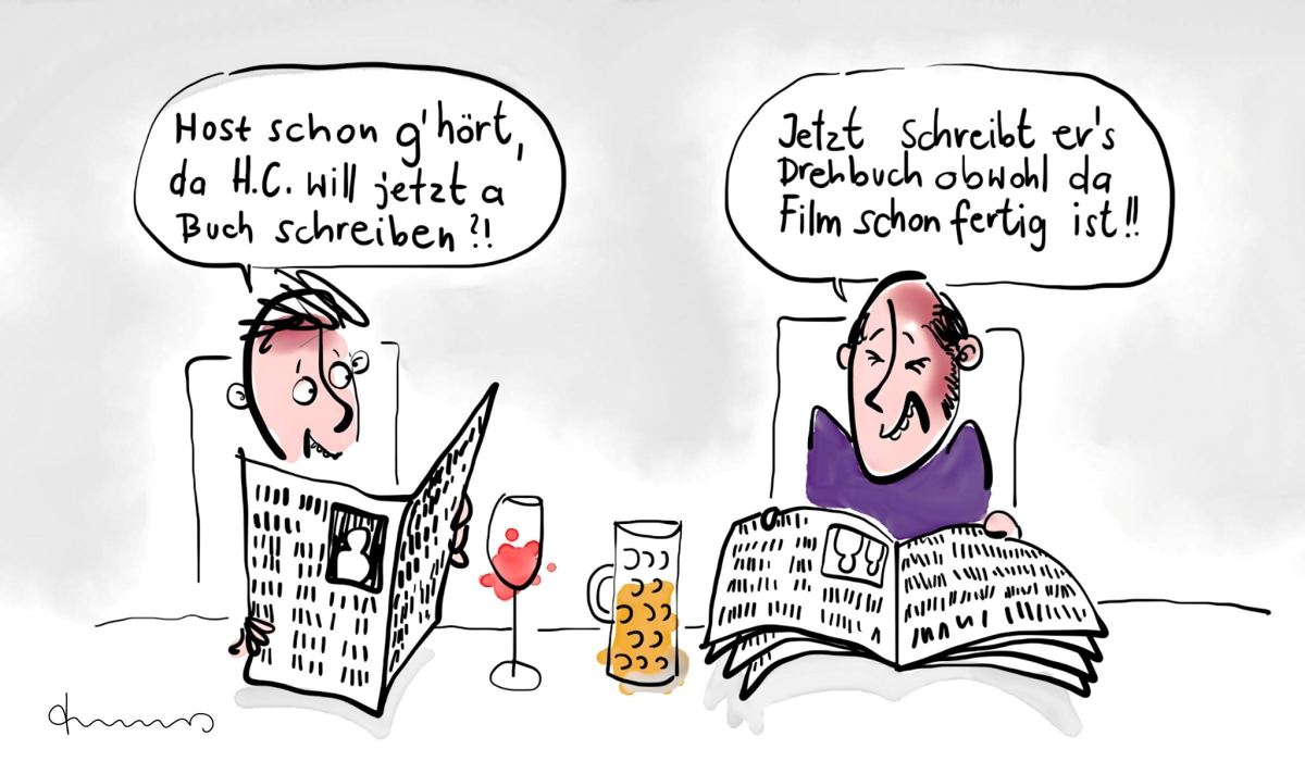 Das Buch Zum Film Von Thomas Selinger Cartoon Und Karl Traintinger Text Dorfzeitung Kultur Online Cartoon Kat Politik Seli