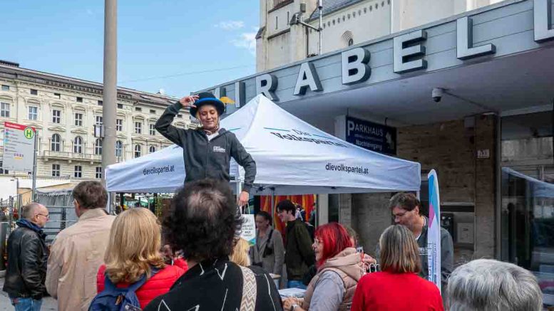 Wahlwerbung auf der Schranne