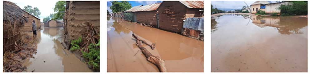 Mehrere Dörfer im Distrikt Merka in der Provinz Lower Shabelle wurden durch heftige Regenfälle am 22. November 2023 von Überschwemmungen heimgesucht. (Bilder: Swisso Kalmo)